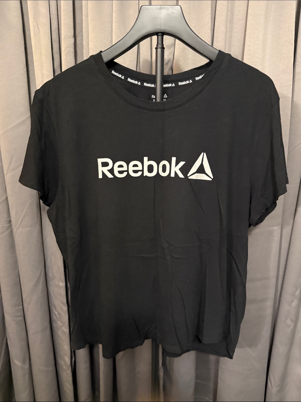Reebok Black Tee with White Logo